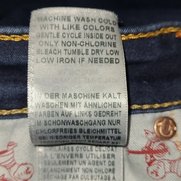 True Religion Dark Blue Curvy Skinny Old Jeans Size 11 - Picture 12 of 12